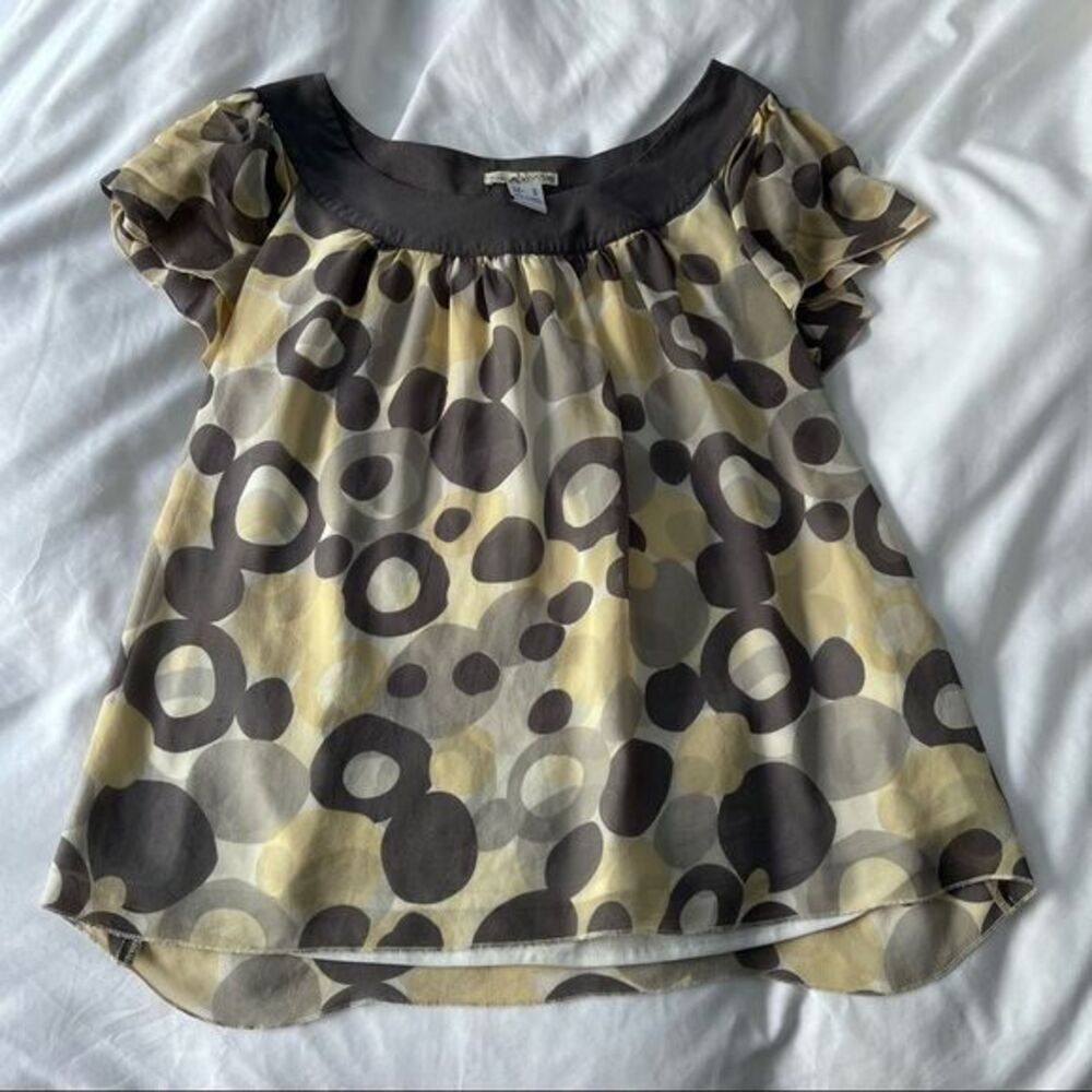 Kensie silk short sleeve blouse